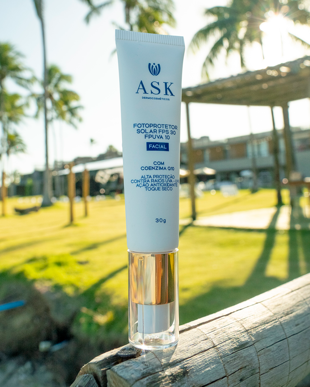 Fotoprotetor Solar ASK Fps 30 com Coenzima Q10 incolor 30g