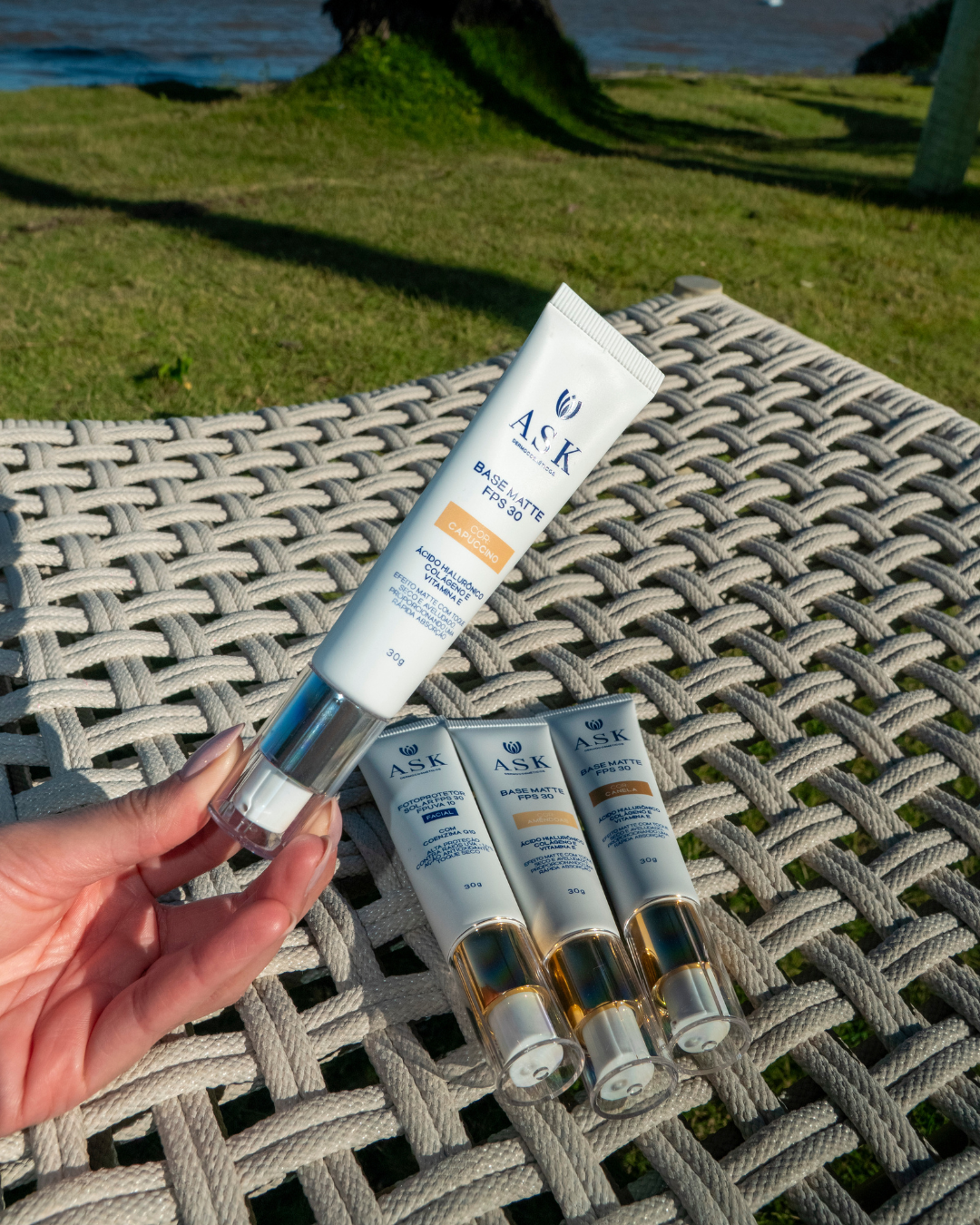 Base Matte Liquida com Ácido Hialurônico FPS 30 ASK Dermocosméticos 30g